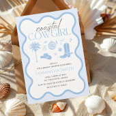 Invitation Fête des mariées illustrée à la main de la cow-gir