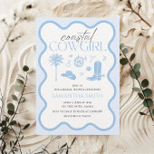 Invitation Fête des mariées illustrée à la main de la cow-gir