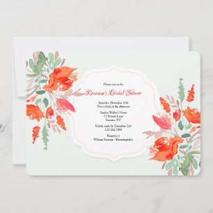 Invitation Fête des mariées Imaginaire aquarelle