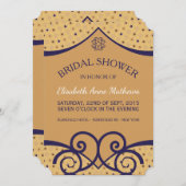 Invitation Fête des mariées indienne de délice (Devant / Derrière)