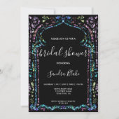 Invitation Fête des mariées indienne d'ornement holographique (Devant)