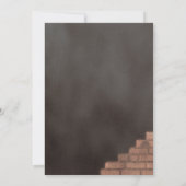 Invitation Fête des mariées industrielle de briques et d'ardo (Dos)