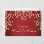 Invitation Fête des mariées inspirée des Indiens rouges et d' (Dos)