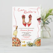 Invitation Fête des mariées italienne Ciao Bella (Debout devant)