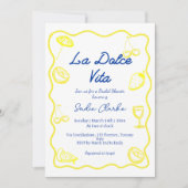 Invitation Fête des mariées italienne de La Dolce Vita (Devant)