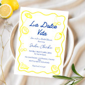 Invitation Fête des mariées italienne de La Dolce Vita