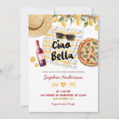 Invitation Fête des mariées italienne d'été Ciao Bella (Devant)