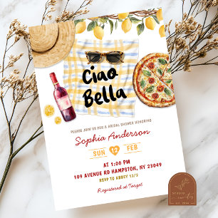Invitation Fête des mariées italienne d'été Ciao Bella