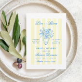 Invitation Fête des mariées italienne Jaune à la main