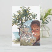 Invitation Fête des mariées italienne La Dolce Vita (Debout devant)