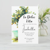 Invitation Fête des mariées italienne La Dolce Vita (Debout devant)