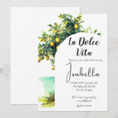 Invitation Fête des mariées italienne La Dolce Vita (Devant / Derrière)