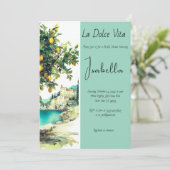 Invitation Fête des mariées italienne La Dolce Vita (Debout devant)