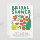 Invitation Fête des mariées italienne moderne (Devant)