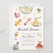 Invitation Fête des mariées italienne moderne Scribble (Devant)