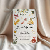 Invitation Fête des mariées italienne moderne Scribble