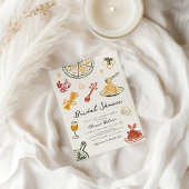 Invitation Fête des mariées italienne moderne Scribble