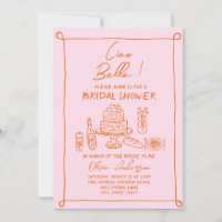 Fête des mariées Italienne Retro Orange Rose