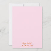 Invitation Fête des mariées Italienne Retro Orange Rose (Dos)