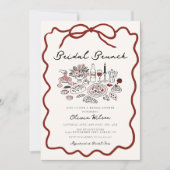 Invitation Fête des mariées italienne Scribble Bow (Devant)