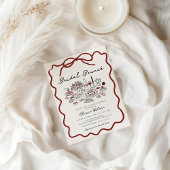 Invitation Fête des mariées italienne Scribble Bow