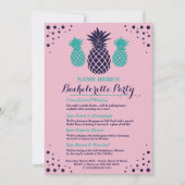 Invitation Fête des mariées Itinéraire Ananas Aloha Invitatio (Devant)