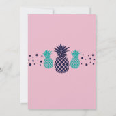 Invitation Fête des mariées Itinéraire Ananas Aloha Invitatio (Dos)