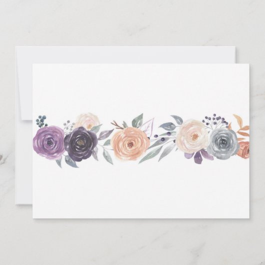 Invitation Fête des mariées Itinéraire Automne Peach Purple C (Dos)