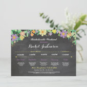 Invitation Fête des mariées Itinéraire Bachelorett (Debout devant)