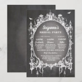 Invitation Fête des mariées Itinéraire Bachelorette cadre got (Devant / Derrière)