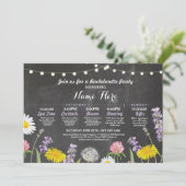 Invitation Fête des mariées Itinéraire Bachelorette Fleurs sa (Debout devant)