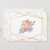 Invitation Fête des mariées Itinéraire Bachelorette Gold Fram (Dos)