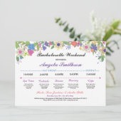 Invitation Fête des mariées Itinéraire Bachelorette Plan pour (Debout devant)