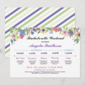 Invitation Fête des mariées Itinéraire Bachelorette Plan pour (Devant / Derrière)