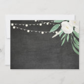 Invitation Fête des mariées Itinéraire Fleur blanche Lumières (Dos)