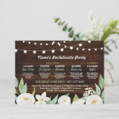 Invitation Fête des mariées Itinéraire Fleur blanche Lumières (Debout devant)