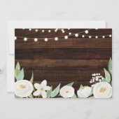 Invitation Fête des mariées Itinéraire Fleur blanche Lumières (Dos)