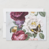 Invitation Fête des mariées Itinéraire Fleur papillon floral (Dos)