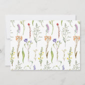 Invitation Fête des mariées Itinéraire Fleur sauvage Floral (Dos)