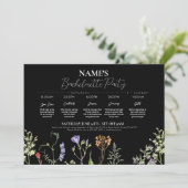 Invitation Fête des mariées Itinéraire Fleurs sauvages Floral (Debout devant)