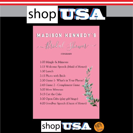 Invitation Fête des mariées Itinéraire Plan amusant Fab Eucal