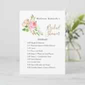 Invitation Fête des mariées Itinéraire Plan Ressort Rose rose (Debout devant)