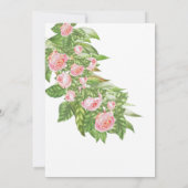 Invitation Fête des mariées Itinéraire Plan Ressort Rose rose (Dos)