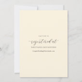 Invitation Fête des mariées ivoirienne Élégante calligraphie  (Dos)