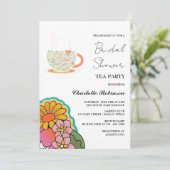 Invitation Fête des mariées Jardin de style rétro (Debout devant)