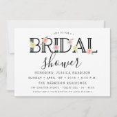 Invitation Fête des mariées Jardin Floral Simplement Chic (Devant)