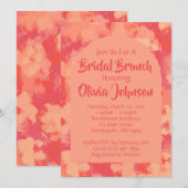 Invitation Fête des mariées Jardin Rouge Cheery Brunch Invita (Devant / Derrière)