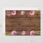 Invitation Fête des mariées jarres florales Bois Itinéraire r (Dos)