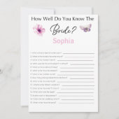 Invitation Fête des mariées Jeu À Quel Point Connaissez-Vous  (Devant)