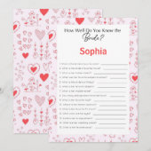Invitation Fête des mariées Jeu À Quel Point Connaissez-Vous  (Devant / Derrière)